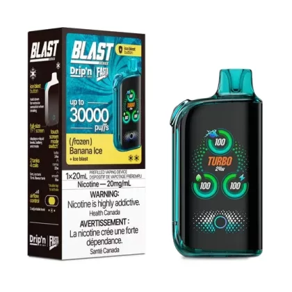 Drip’n by Envi x Fasta Blast 30K Disposable – Banana Ice