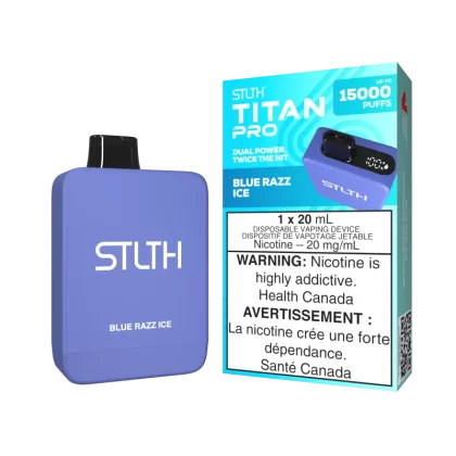 STLTH TITAN PRO - Blue Razz Ice - 20 mg/mL (wholeseller) - Excise ON, 20 mg/mL (wholeseller) - Excise YT (FAF1F3)