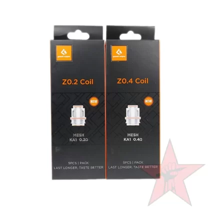 Geekvape Zeus (Z Series) Replacement Coils – 5 Pack - Z0.4 - 0.4ohm (Recommended: 50-60W), Z0.2 - 0.2ohm (Recommended: 70-80W)