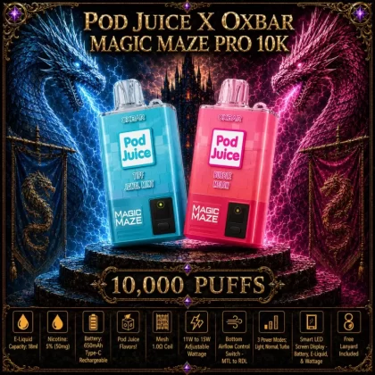 Pod Juice x OXBAR Magic Maze Pro 10K - Clear Jewel - Vapeciga