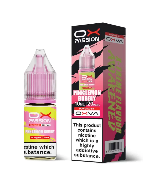 Pink Lemon Bubbly OX Passion Nic Salt E-Liquid by OXVA - 10ml - Image 2