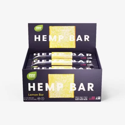 Evo Hemp Lemon Hemp Bars – 4 Boxes