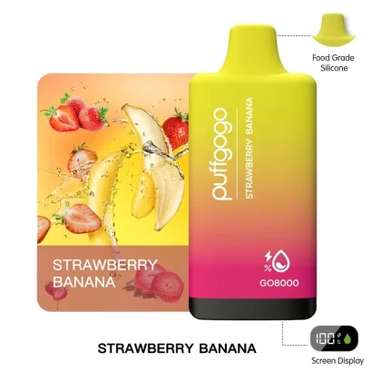 Puffgogo GO8000 Disposable 8000 Puffs – Strawberry Banana