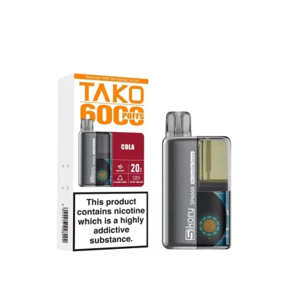 SKE Sikary TAKO SP6000 Prefilled Pod Kit - Blueberry Raspberries, Bull Ice