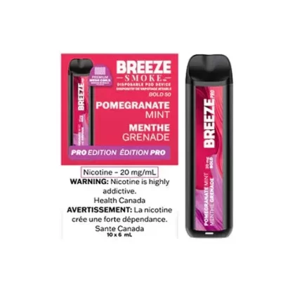 Breeze Pro Disposable Vape – Pomegranate Mint- 2000 Puffs - Vape Product