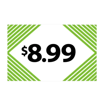 Merchandising Fixture – $8.99 Retail Tag 25 Per Pack 978440