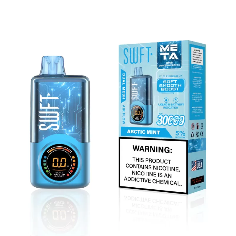 SWFT Meta 30K Rechargeable Disposable Device - 30000 Puffs - Clear - Image 3