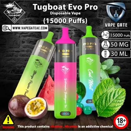 Tugboat Evo Pro Disposable Vape Device (15000 Puffs) - Two Apple / 50 mg