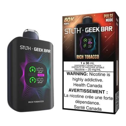 STLTH X Geek Bar Disposable Vape Device - Rich Tobacco - 20mg/ml