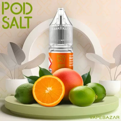 Pod Salt X Nikotinsalz Liquid – Orange Mango Lime - Vapebazar