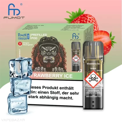 RandM Tornado Pods – Strawberry Ice (2er Pack) - RandM / Erdbeere / ca. 1200 insgesamt / 20mg/ml