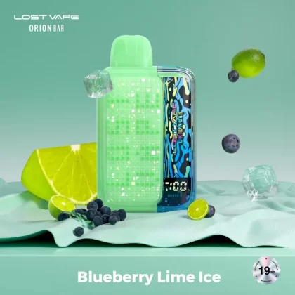 Lost Vape Orion Bar 10000 Puffs – Disposable Vape – Blueberry Lime Ice - Eliquidsupply