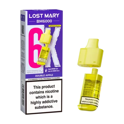 Double Apple Lost Mary BM6000 Refill Pack - 0mg - Vape Product (A30B33)