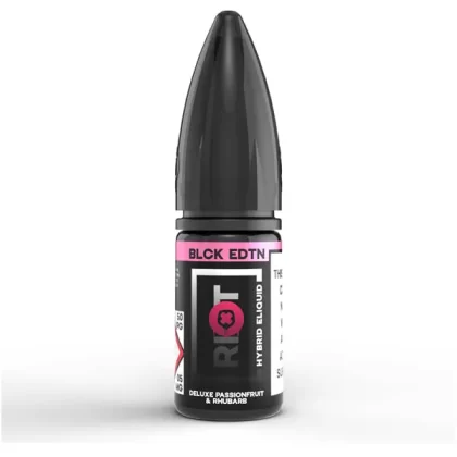 Riot Squad BLCK EDTN Deluxe Passion Fruit & Rhubarb Hybrid Nic Salt E-Liquid - 5mg