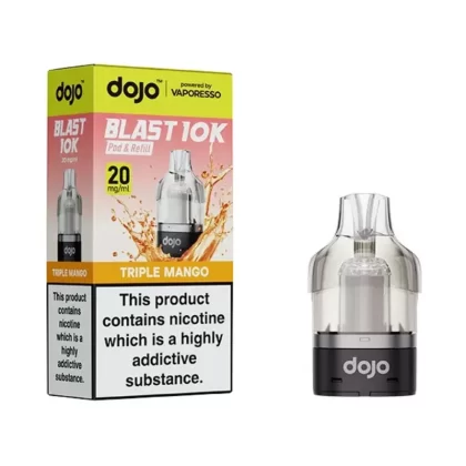 Vaporesso Dojo Blast 10K Prefilled Pod - Flavour#Black Grape>Blue Razz Lemonade>Blueberry Sour Raspberry>Classic Tobacco>Cool Menthol>Double Apple>Fizzy Cherry>Juicy Peach>Kiwi Passionfruit (7E58F1) (