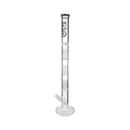 BIO Glass | Triple Chamber 10-Arm Tree Percolator Straight Water Pipe | 26″ – 14mm – Various Colors