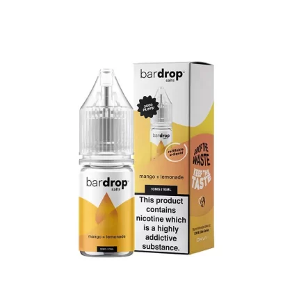 Bar Drop Mango Lemonade 10ml Nic Salts E-Liquid