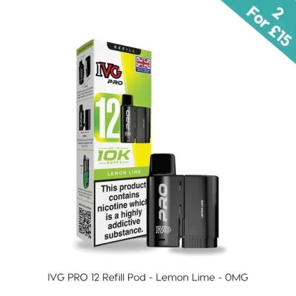 Lemon Lime – Zero Nic – IVG PRO 12 Pods