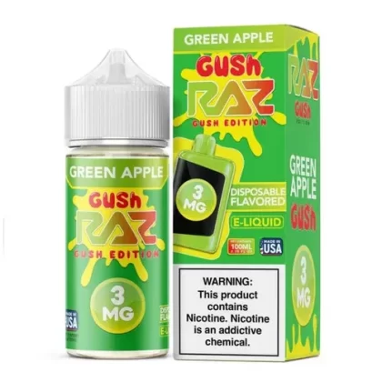 Pod Juice x RAZ Green Apple Gush Tobacco Free Nicotine E-Juice 100ml - Eliquidsupply