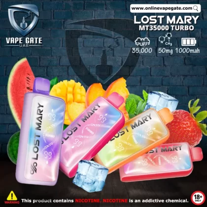 Lost Mary MT35000 Turbo Rechargeable Disposable Vape (35,000 Puffs) - 20 mg / Peach Green Grape