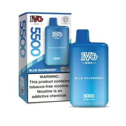 IVG Box Blue Raspberry Disposable Vape 5500Puff
