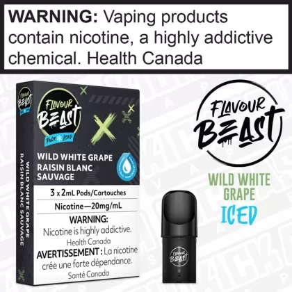Wild White Grape Iced Flavour Beast STLTH Compatible