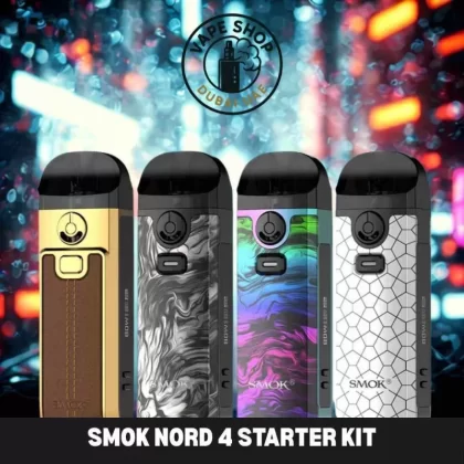 Smok Nord 4 Starter Kit Vape Pod 12 COLORS - 7 Colour, Black (D87773)