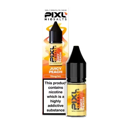 Pixl Juicy Peach Nic Salt E-Liquid - 10 Pack - 10mg
