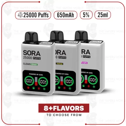 Sora 25000 Puffs Disposable Vape – Clear - Thevapersworld