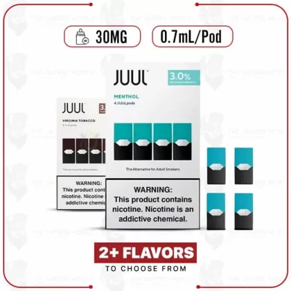 JUUL Pods – 3% Nicotine – 0.7ml – 4 CT - Thevapersworld