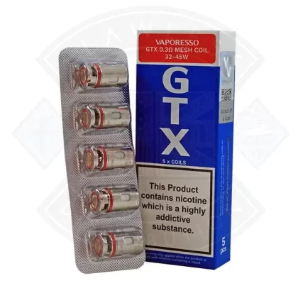 Vaporesso GTx Coil 5pack - 0.15ohm Dual Mesh, 0.2ohm Dual Mesh