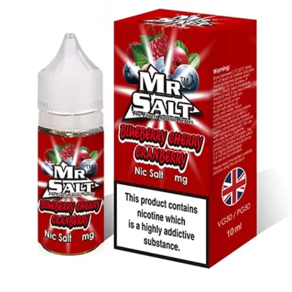 Mr Salt Blueberry Cherry Cranberry Nic Salt E-Liquid - 10mg