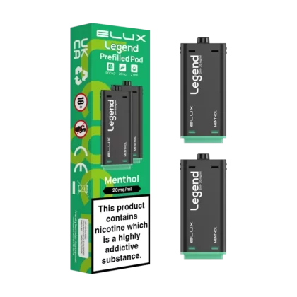 Menthol Elux Legend 1500 Pods - 20mg - Vape Product