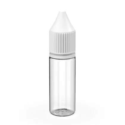 CHUBBY GORILLA | Child Resistant Unicorn V3 PET Dropper Bottles Clear | 15mL – w/ White Reducer – 1000 Count