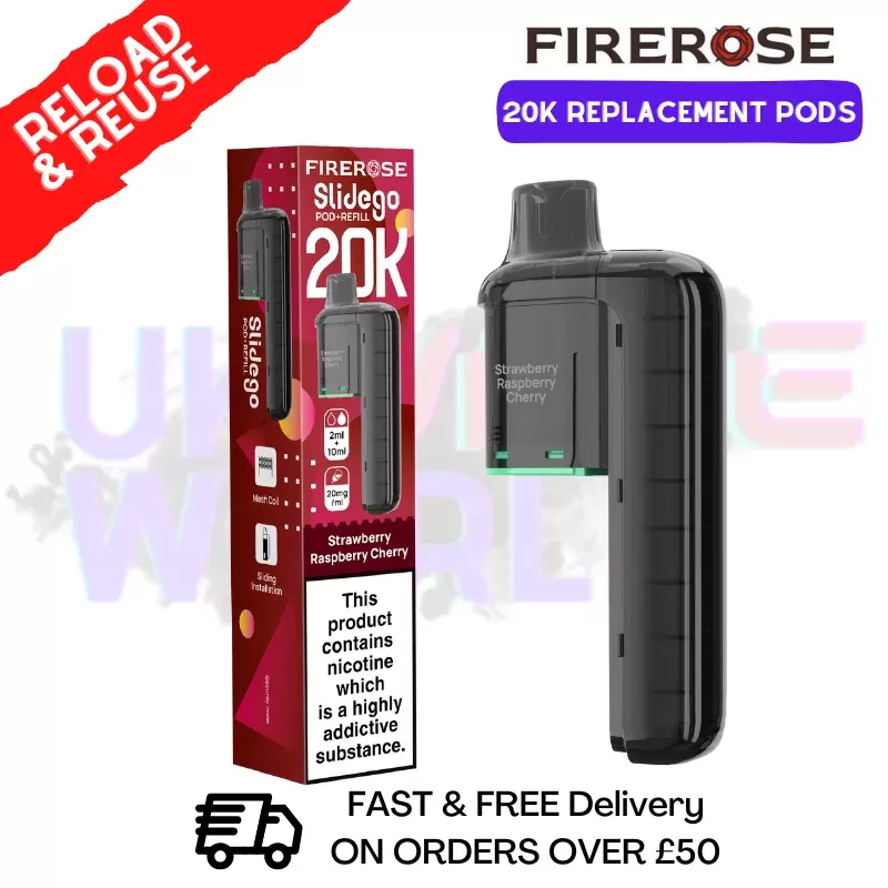 Strawberry Raspberry Cherry Firerose SlideGo 20K Replacement Pods