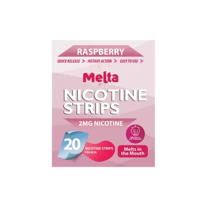 Raspberry Melta Nicotine Strips - 2MG - Vape Product
