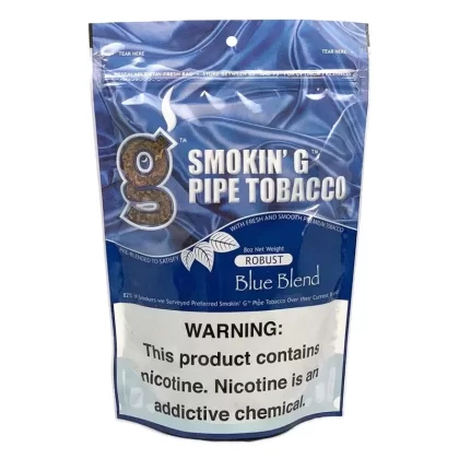 Smokin’ G Robust Blue Pipe Tobacco - Product#Robust Blue~Packaging#8oz Bag