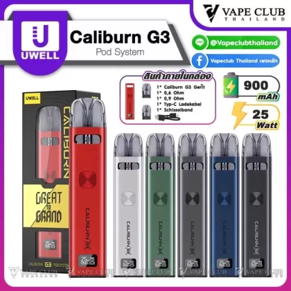 Uwell Caliburn G3 Pod System - Black, Blue (7505A5)