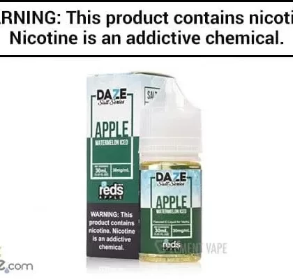 REDS WATERMELON APPLE ICED BY 7 DAZE SYNTHETIC SALT 30ML - Vapejuice