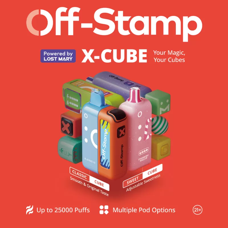 Off-Stamp X-CUBE 25K Disposable KIT Powered By LOST MARY – 25000 Puffs - Dragon Strawnana