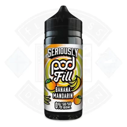 Doozy Vape Seriously Pod Fill – Banana Mandarin 0mg 100ml Shortfill - Eliquidsupply