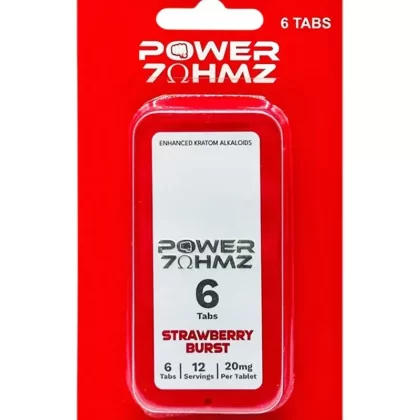 Strawberry Burst Power 7OHMZ Enhances Kratom Alkaloids 6ct
