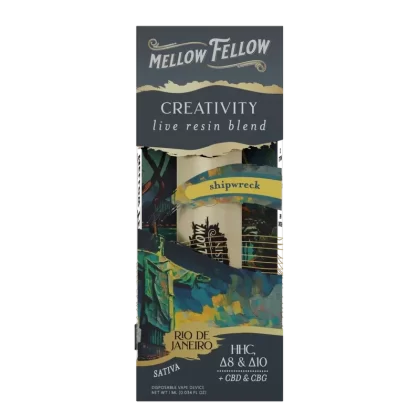 Mellow Fellow Creativity Rio De Janeiro – Shipwreck – Sativa – 1ml Live Resin Disposable Vape