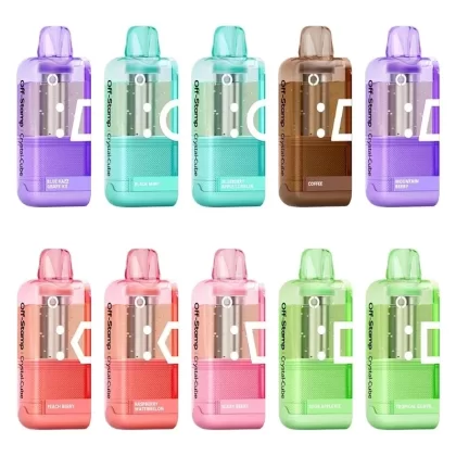 Off-Stamp X Cube Crystal Cube 35K Disposable Pod 17ml 5% - Flavor#Black Mint>Mountain Berry>Sour Apple Ice>Raspberry Watermelon>Coffee>Scary Berry>Peach Berry>Blue Razz Grape Ice>Blueberry A (68B6E7)