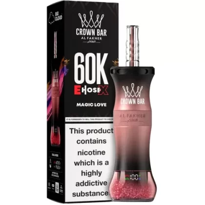 Al Fakher Crown Bar EHose X Disposable Shisha – Magic Love (60,000 Puffs)