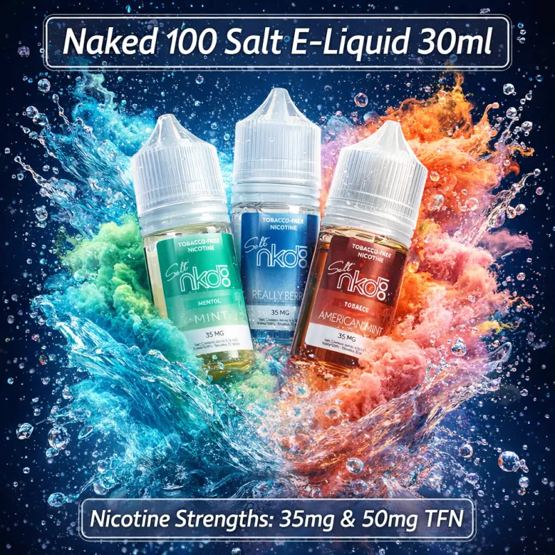 Naked 100 SALT Premium E-Liquid 30ml - Lava Flow / 35mg - Vapeciga