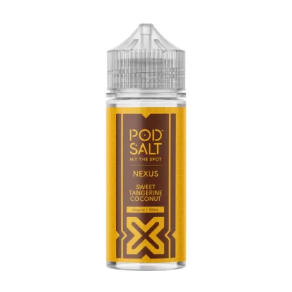 Pod Salt Sweet Tangerine Coconut 100ml Vape Juice By Nexus - 1 x 18mg Nic Shot