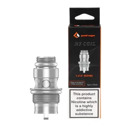 GEEKVAPE FRENZY NS REPLACEMENT VAPE COILS - Option#0.7 Ohm (Mesh) - Five Pack>1.2 Ohm (SS316L) - Five Pack