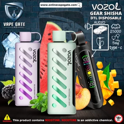 Vozol Gear Shisha DTL DISPOSABLE POD (25,00 PUFFS) - 5 mg / Mango Peach