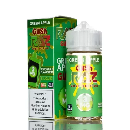 Pod Juice X RAZ E-Liquid - Green Apple Gush - 100mL - 6mg